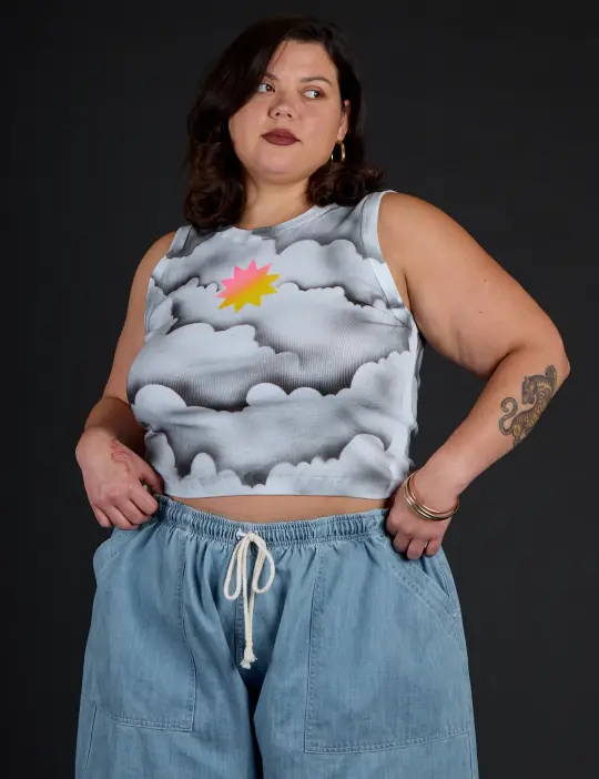 Airbrush Muscle Tee - Dark Cloud