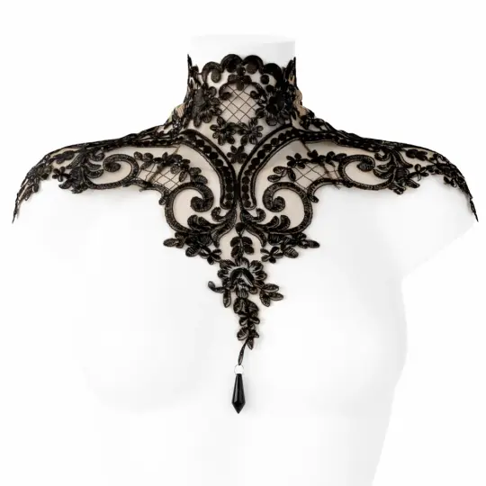 OHMYGOTH TULLE NECKPIECE (NUDE)