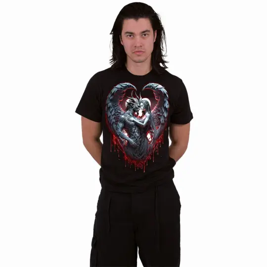 SOLEMN VOW Front Print T-Shirt Black - Gothic Vow T-Shirt