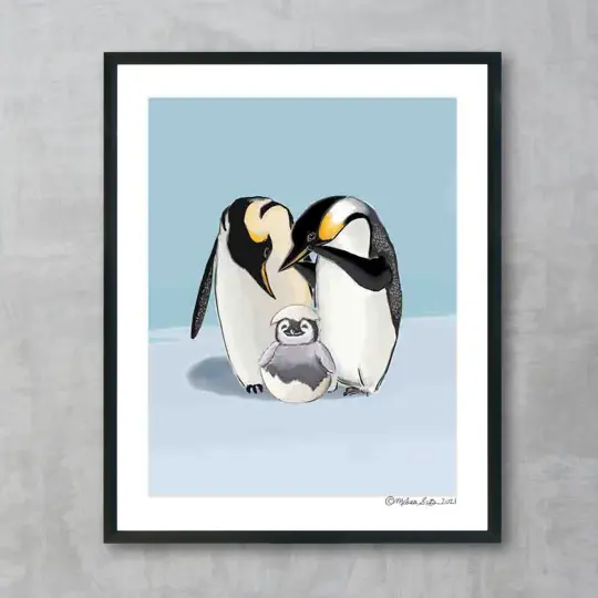 Penguin Family Art Print