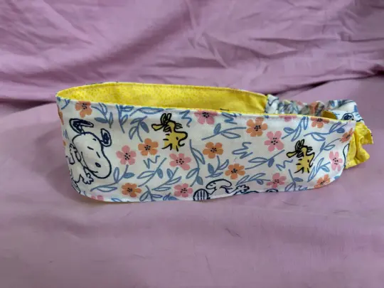Flower Beagle and Bird Reversible Headband