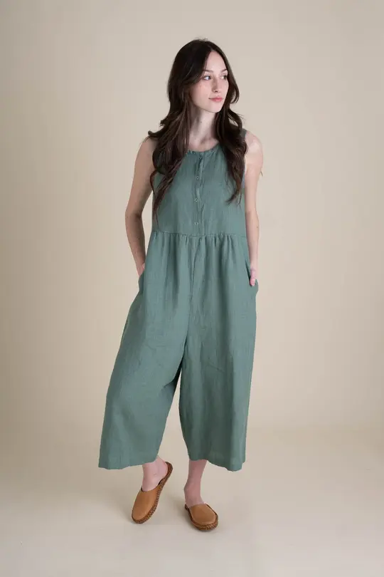 Backyard Jumpsuit in Agave