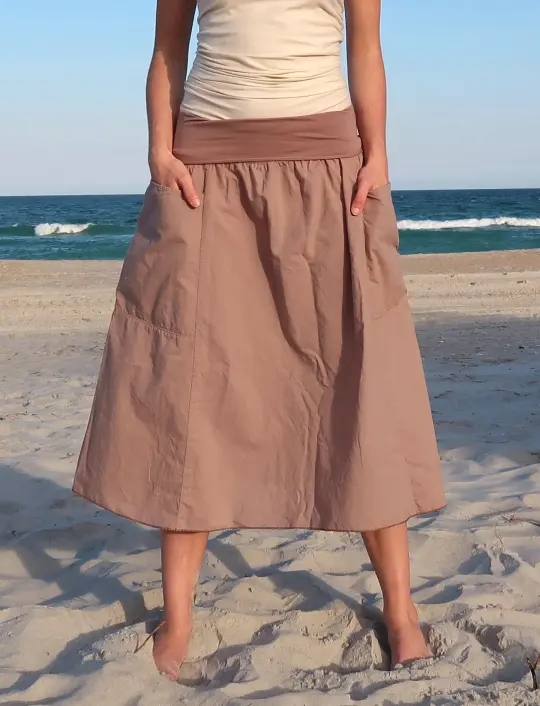 Anoki Perfect Pockets Below Knee Skirt