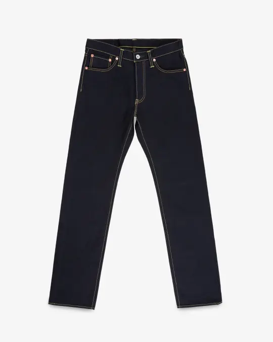 14oz Selvedge Denim Straight Cut Jeans - Indigo/Black