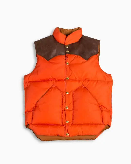 Warehouse x Rocky Mountain Featherbed Nylon Down Vest Brick