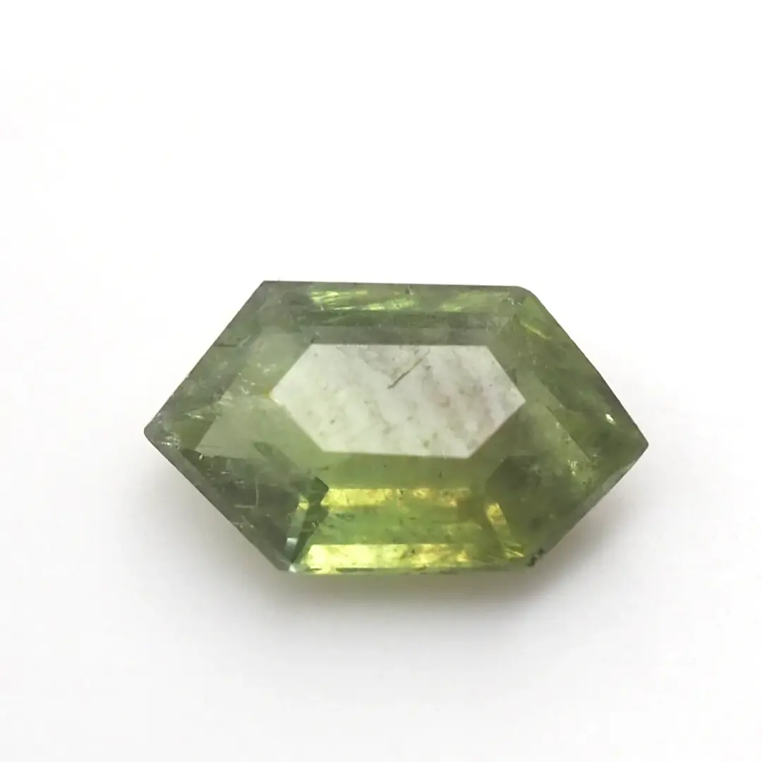 Green sapphire hexagon .61ct