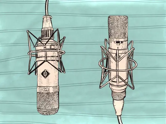 U47 and ELAM 251 Mics 24"x 18 Print