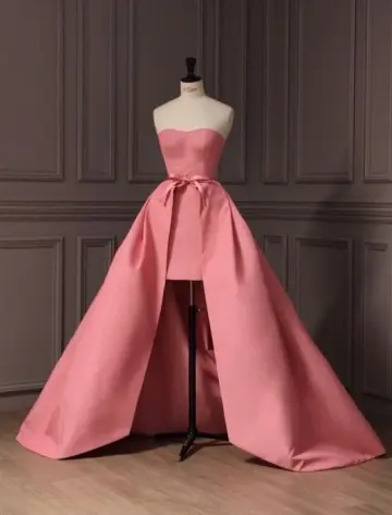 Silky Satin Sleeveless Corset Prom Gown , Princess Maxi Evening Dress Celebrity Dress RS2224
