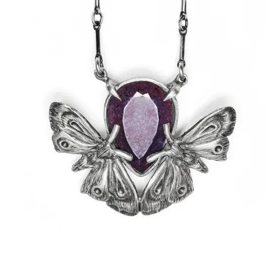 Eclipse Alice Moths. Bloodshot Iolite Necklace.