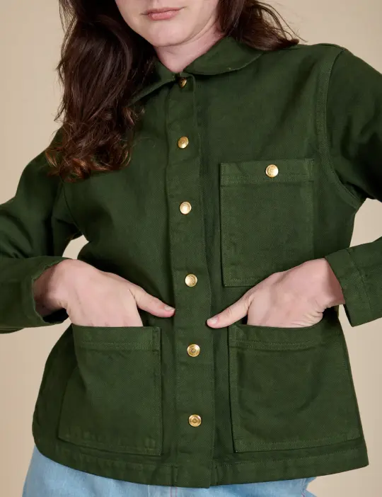 Denim Work Jacket - Evergreen