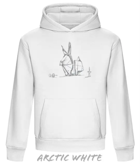 Origami Rabbit Unfolded Series Unisex Heavyweight Boxy Hoodie