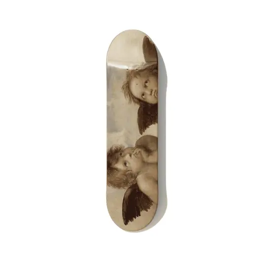 Raphael Sistine Madonna Cherubs Skateboard Art