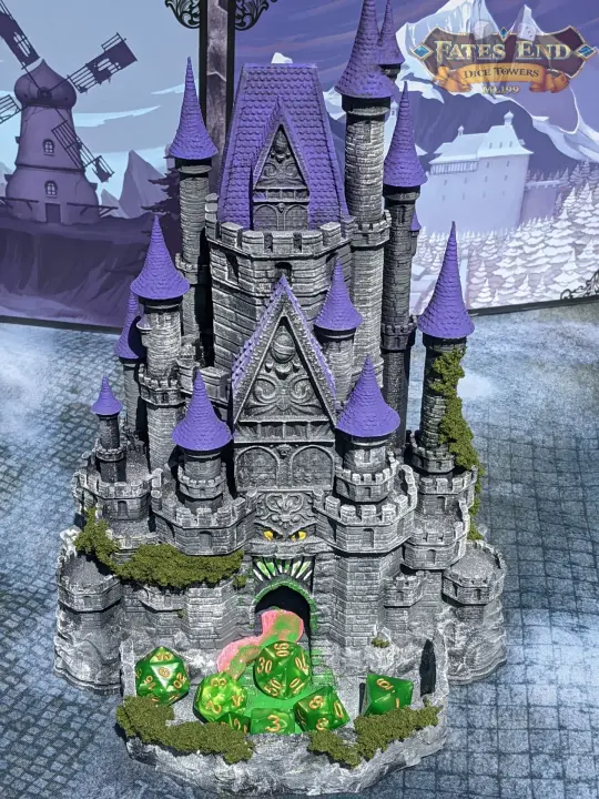 Mimic Castle 3D Printed Dice Tower- Fate's End Collection- Conquer the Mysteries of the Mimic Castle!