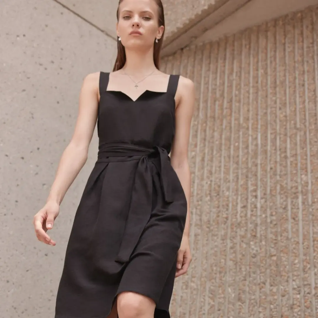 Aya Dress in Noir