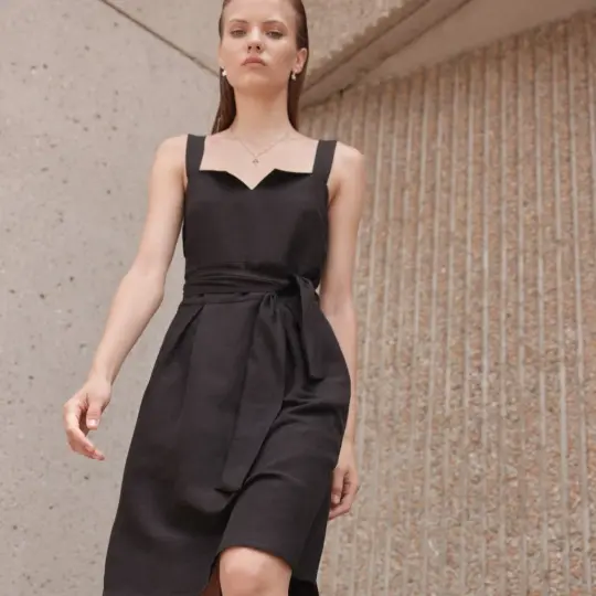 Aya Dress in Noir
