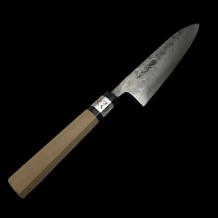 Teruyasu Fujiwara Maboroshi Stainless Clad White #1 130mm Petty with Octogonal Wa Handle
