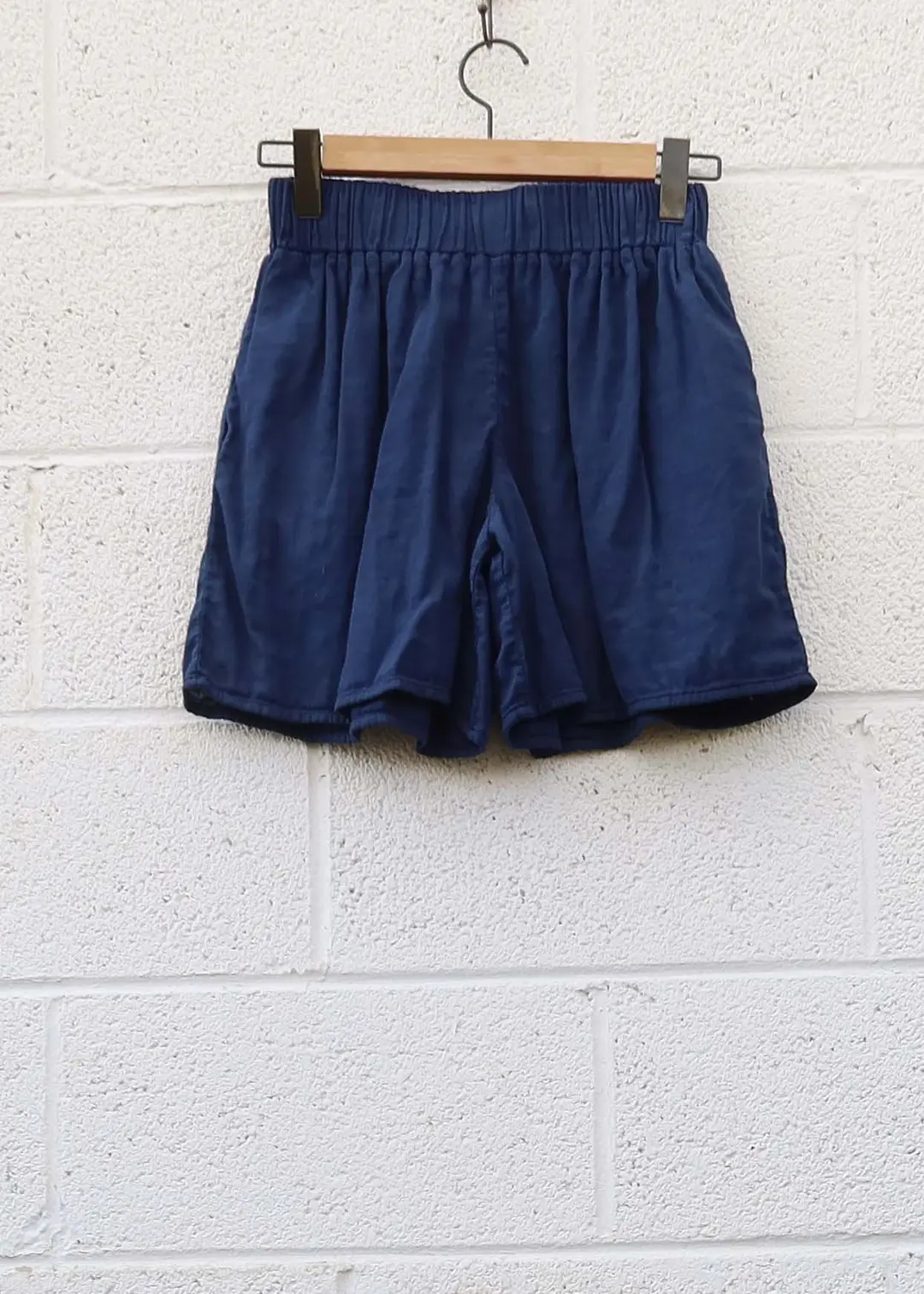 SALE - Mimosa Shorts / M / Sapphire / Organic Double Gauze (137)