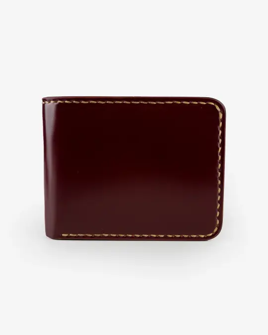 Slimline Small Shell Cordovan Wallet - Oxblood