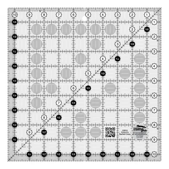 Creative Grids 10 1/2"  Square Ruler