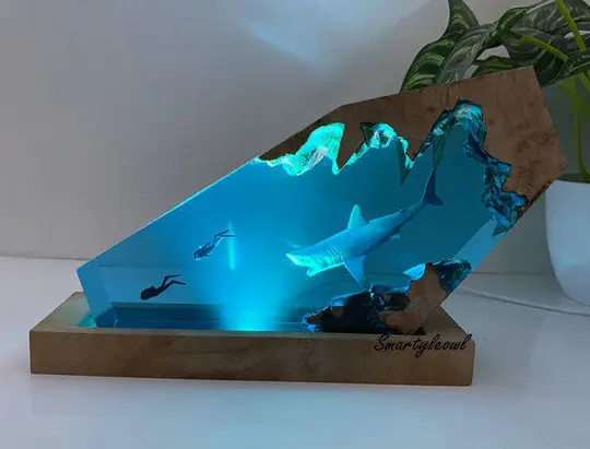 shark resin lamp