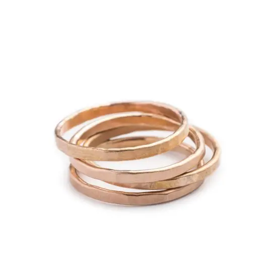 Faceted Gold-Filled stacker ring