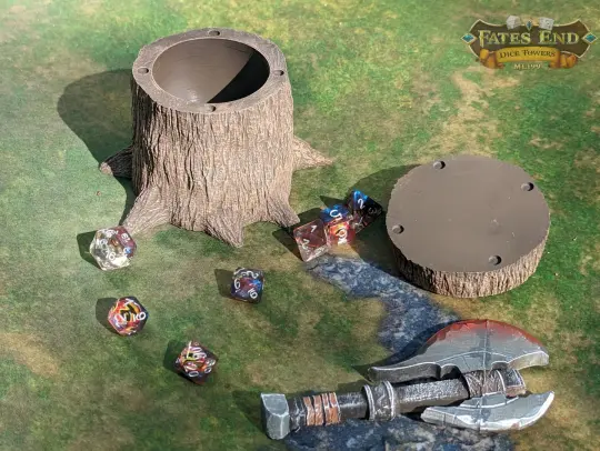 Barbarian Axe 3D Printed Dice Jail | Dice Vault | D20 Storage Box | DnD Player Gift - Wield Your Dice with the Barbarian's Power!