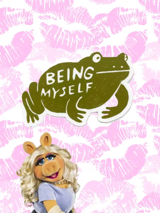 Being Myself Frog Sticker