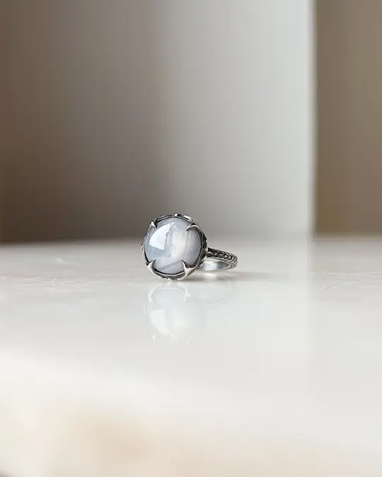 The Dragon // Silver + White Star Sapphire