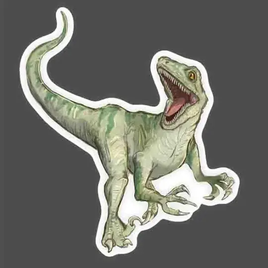 Velociraptor Sticker, 3" | Wholesale 6 Pack