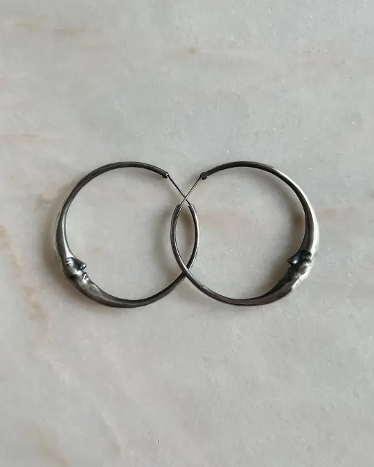 Sleeping Moon // Hoop Earrings