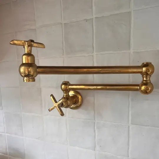 Unlacquered Brass Pot Filler