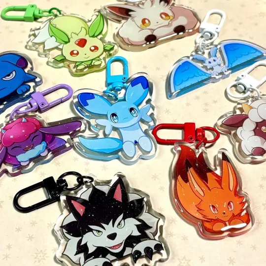 Palworld Fanart: Acrylic Keychain - Chillet Cremis
