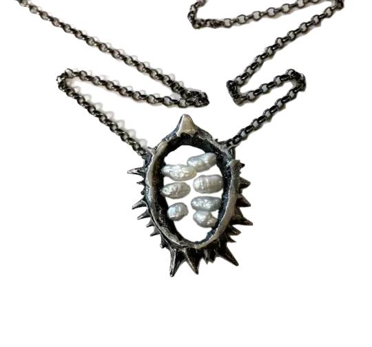 7 Deadly Seeds Datura Pod Necklace