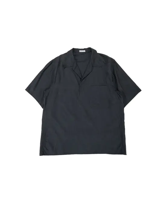 KAPTAIN SUNSHINE Silk Pullover SS Shirt Ink Black