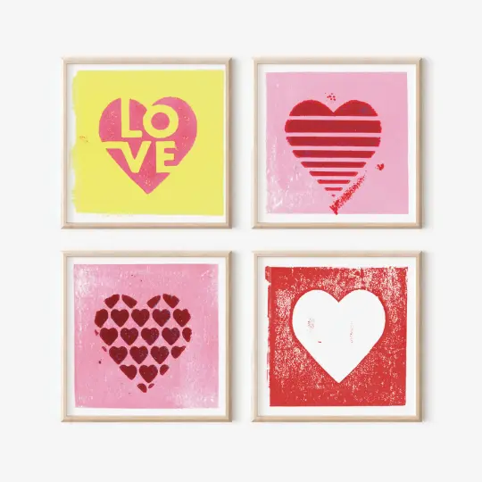 Heart Blocks Art Prints