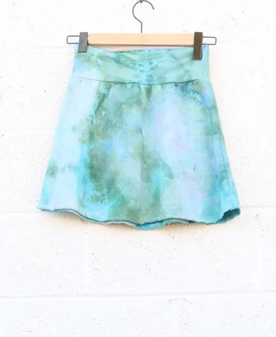 OOAK - Ojai Mini Skirt / S / Fleece / Ice Dye (32)