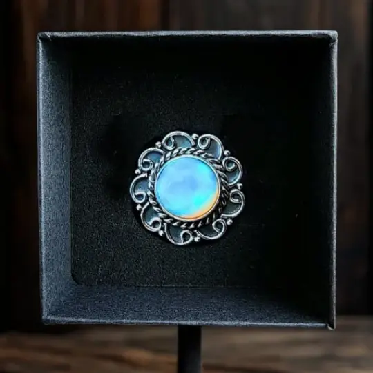 Nequ - Ethiopian Opal Ring in Sterling Silver