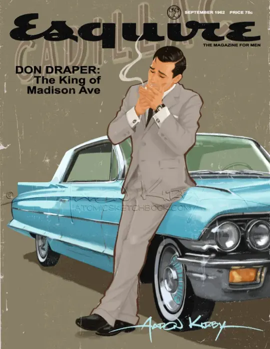 Don Draper in Esquire magazine print