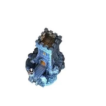 Mountain Outpost Full Set 28mm 3D printed medieval fantasy town terrain, 3D render, front view