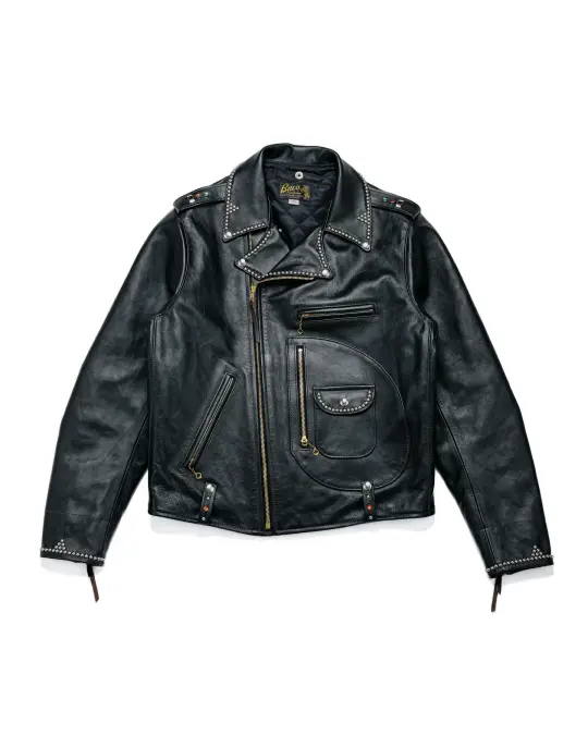 The Real McCoy's BJ24101 Buco J-24 Smoky Jim Leather Jacket Black
