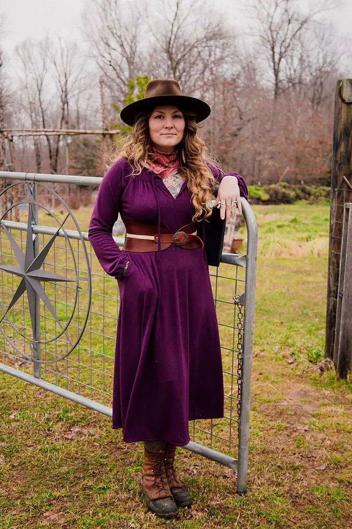 Rosemary Dress in Boysenberry-Medium Left!