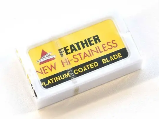 10 Feather New Hi-Stainless DE Blades