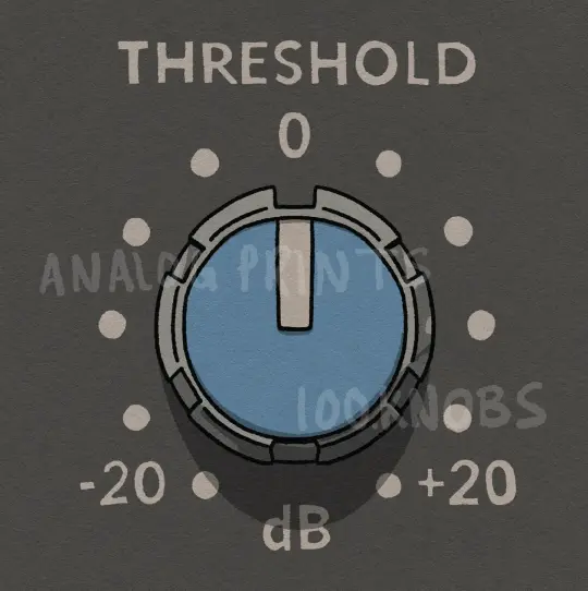 #100knobs  003/100 Buss Comp Threshold Control POSTER