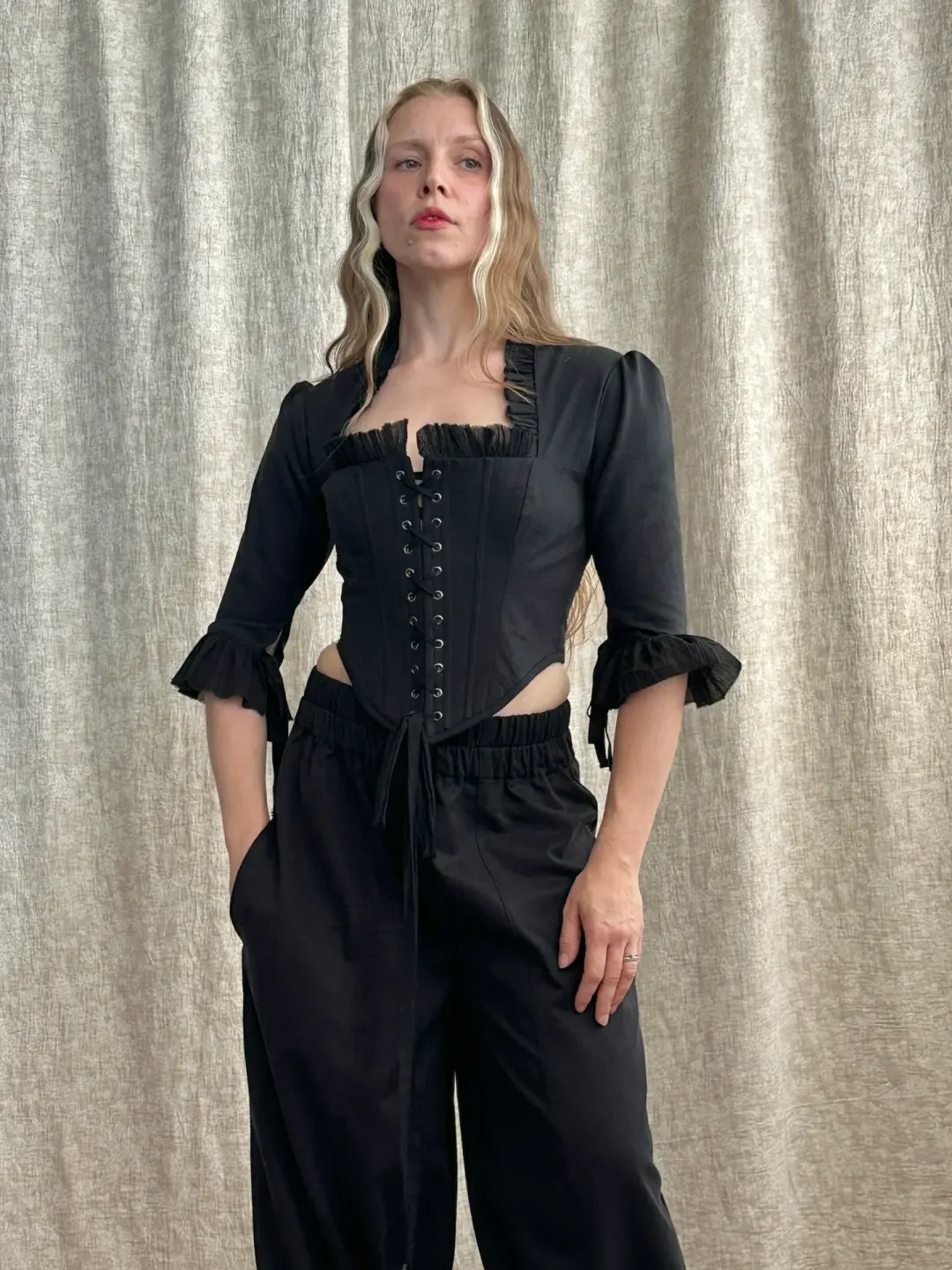 FW'26: Pastorale Bodice in Black Twill (Pre-Order)