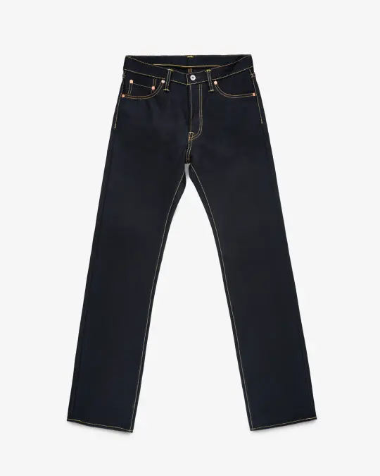 25oz Selvedge Denim Straight Cut Jeans - Indigo/Black