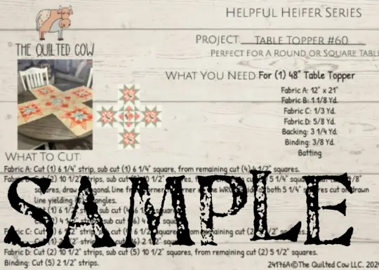 Helpful Heifer Table Topper #60