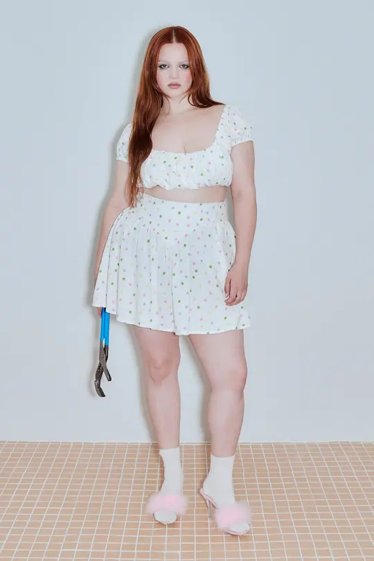 Mini Park Skirt Soft Linen Funfetti