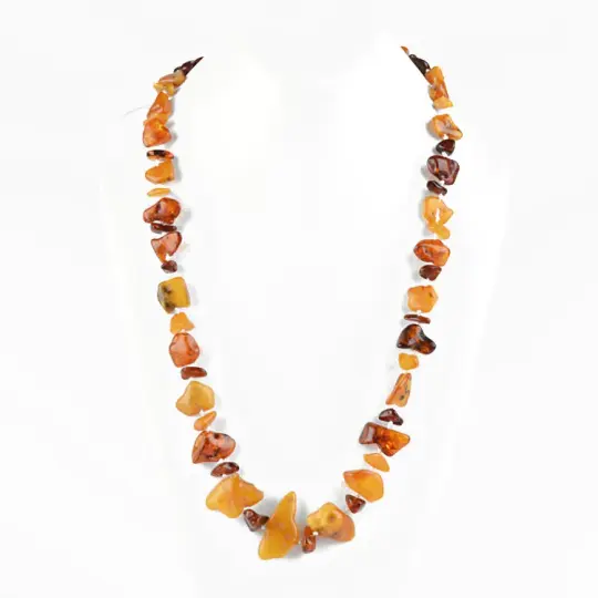 Natural Amber Pebbles Necklace