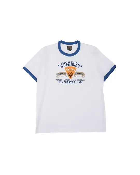 The Real McCoy's MC26027 Joe McCoy Tee / Big Chief White/Blue