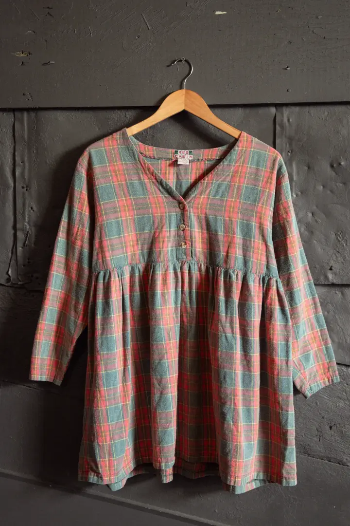 Vintage 90's Flannel Baby Doll Dress